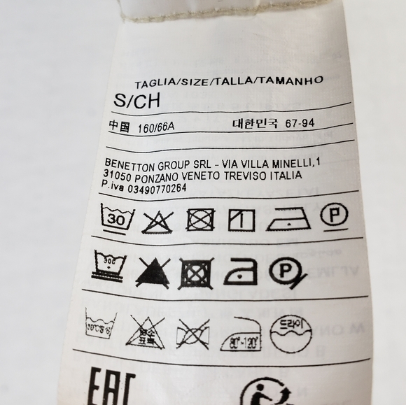 United Colors of Benetton Linen Pants Extra Wide Leg Ivory S Oversized Pleated - Picture 7 of 12